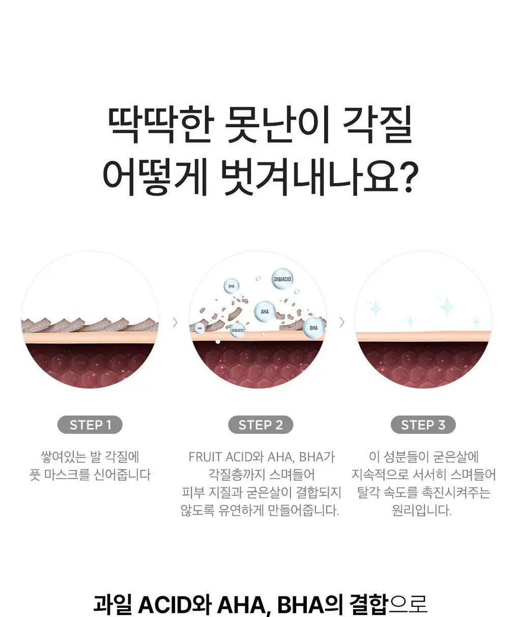 [발허물팩] 아리얼 스무스 앤 퓨어 풋 필링 마스크 2입 7종 택1 상세페이지 24